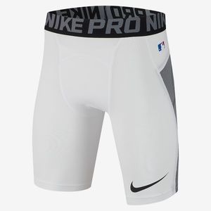 White Nike Pro Hyperstrong Slider Pants Adut Med